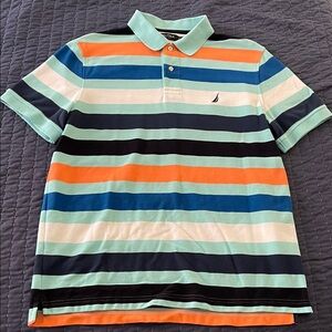 Nautica Men's Polo Shirt Stripes Size M
